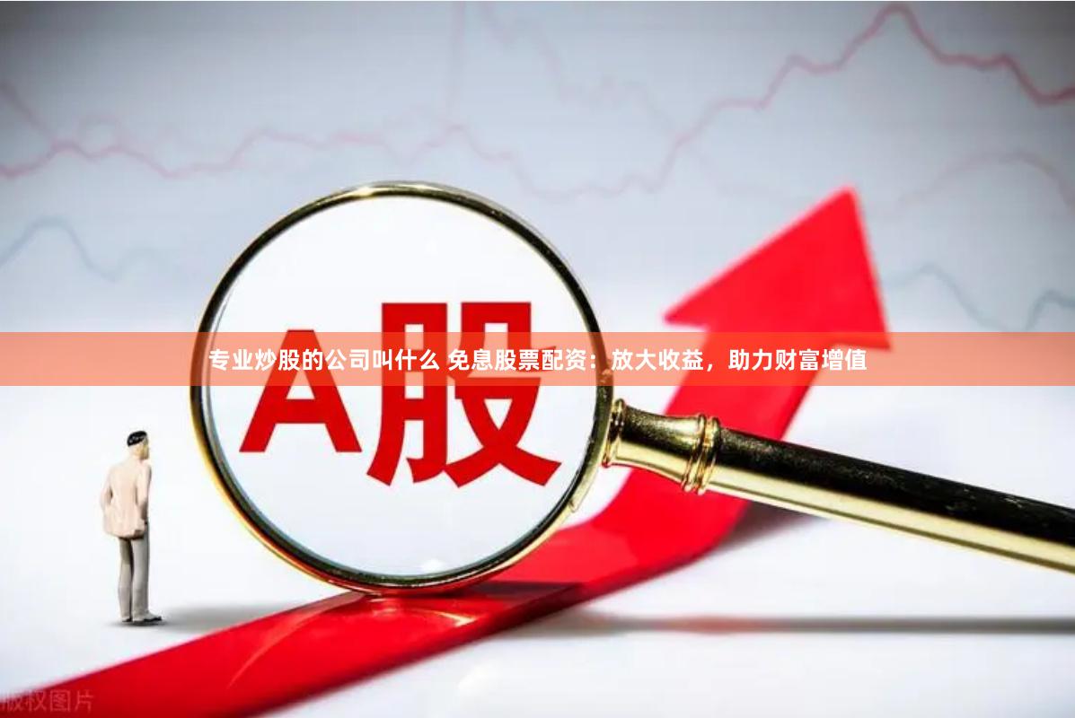 专业炒股的公司叫什么 免息股票配资：放大收益，助力财富增值